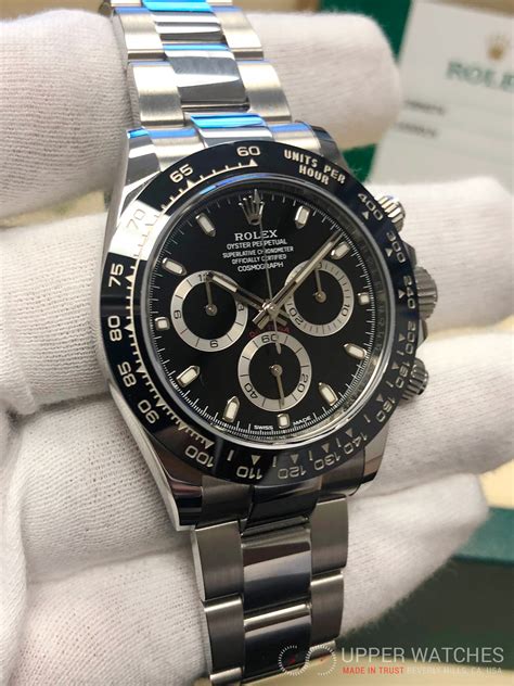 rolex daytona black dial stainless steel|rolex daytona value chart.